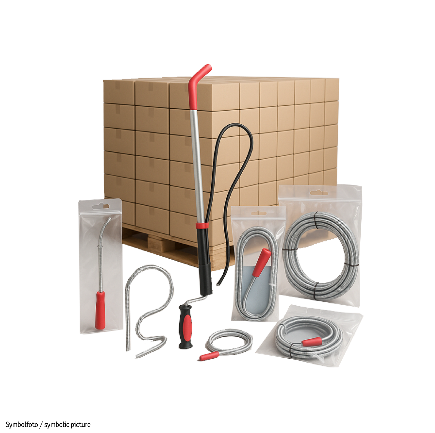 79x verschiedenen Rohrreinigungs-Sets – Spiralen & WC-Reiniger, insgesamt 7 Modelle