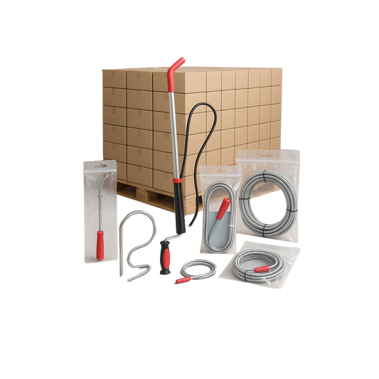 79x verschiedenen Rohrreinigungs-Sets – Spiralen & WC-Reiniger, insgesamt 7 Modelle