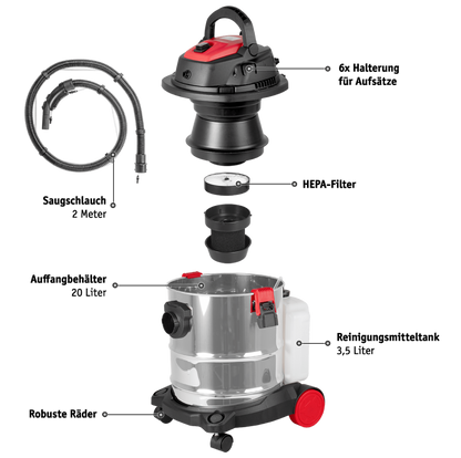 18x WALTER Waschsauger 1600 W