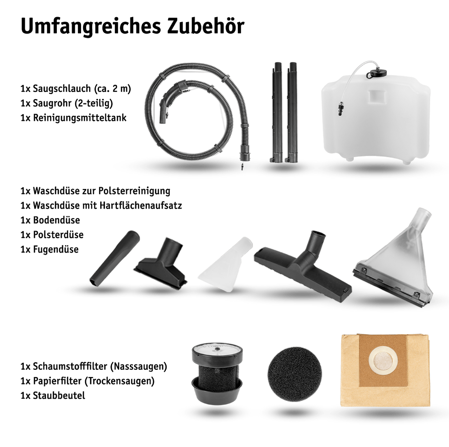 18x WALTER Waschsauger 1600 W