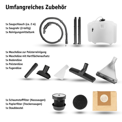 18x WALTER Waschsauger 1600 W